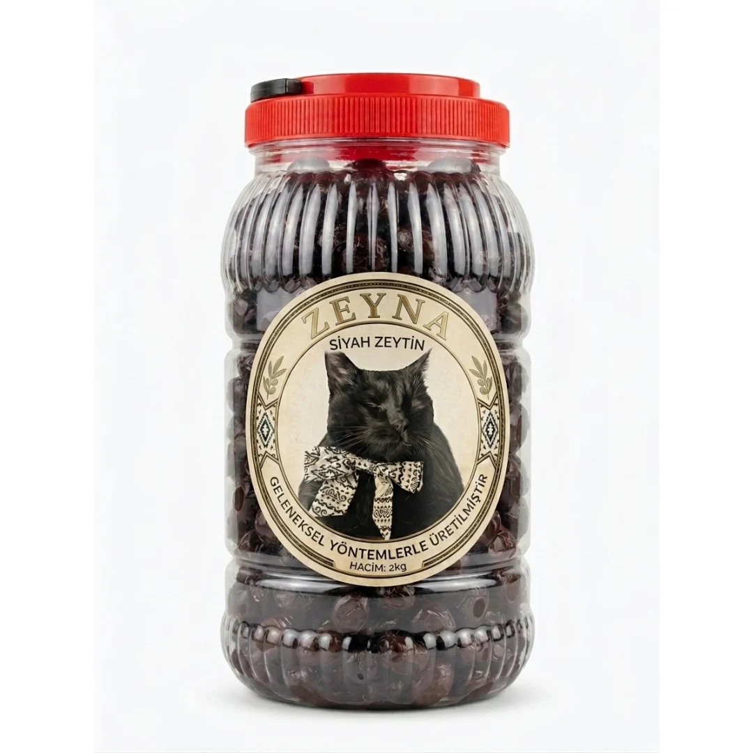 AYDIN MEMECİK AZ TUZLU SİYAH ZEYTİN 260-290 KALİBRE 2 KG